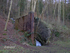 
Nine Mile Point Station, Water tank near Quarry Mawr, January 2007